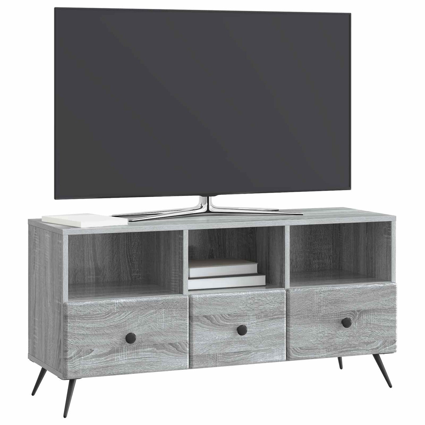 TV szekrény fiókkal Szürke Sonoma 102 x 34,5 x 50 cm Szerelt Fa