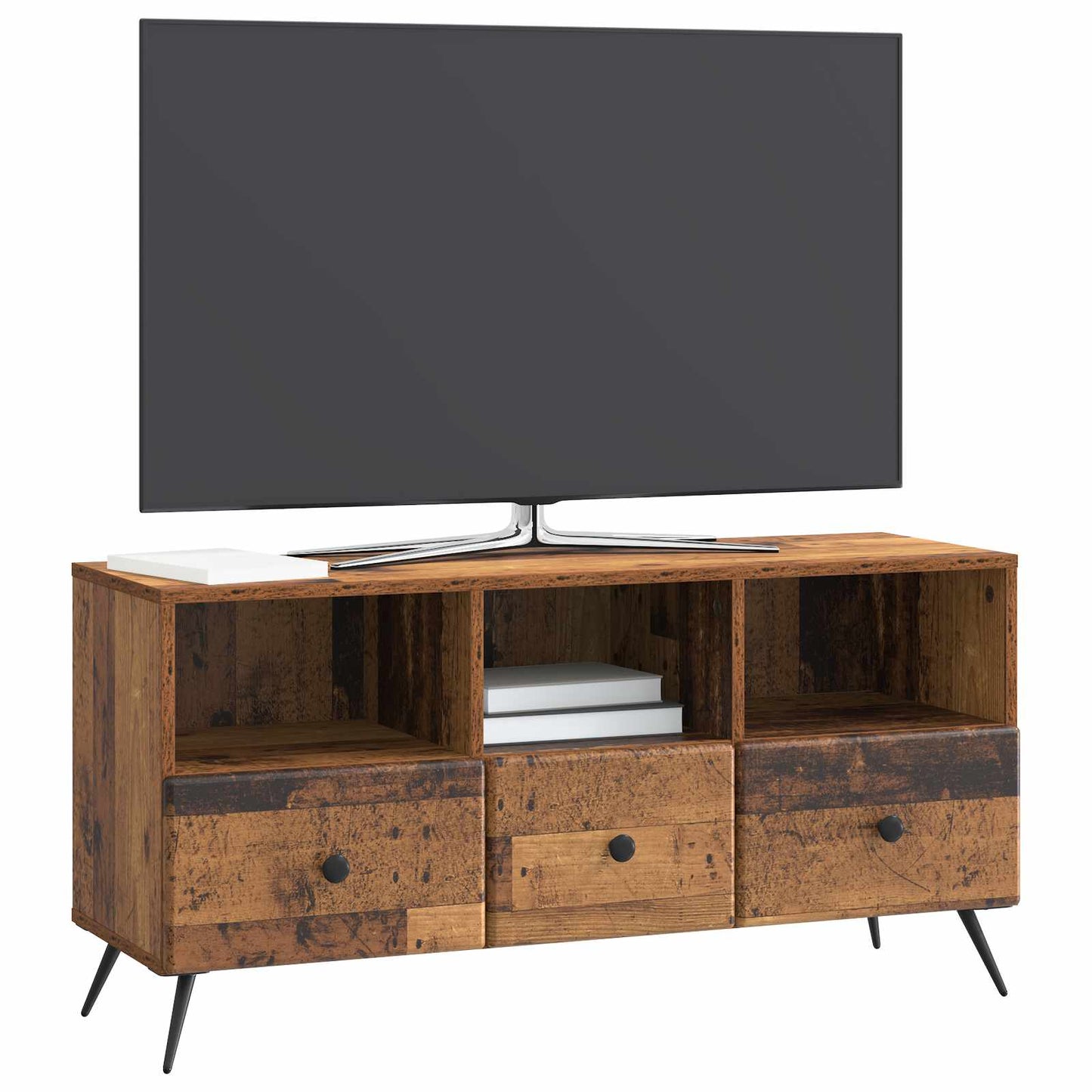 TV szekrény fiókkal Antik Fa 102 x 34,5 x 50 cm Szerelt Fa