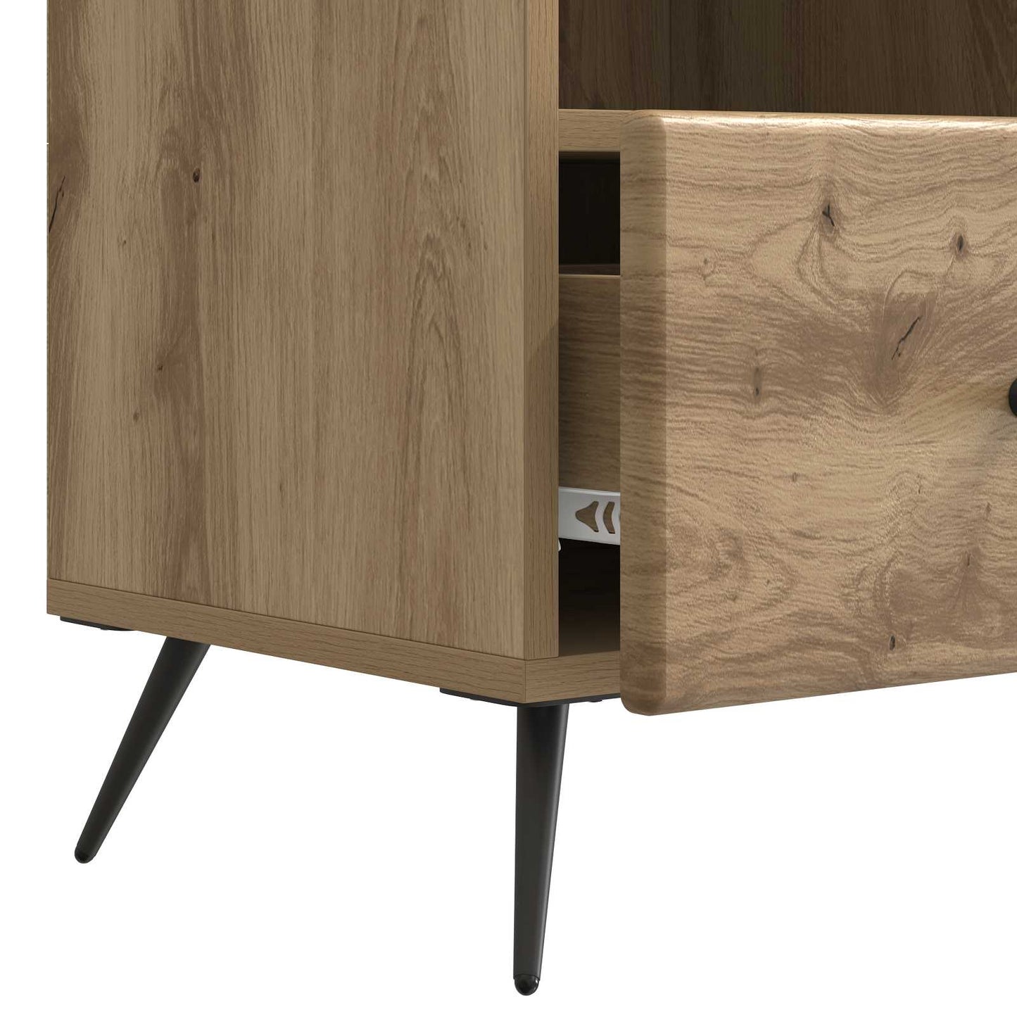 TV szekrény 102 x 34,5 x 50 cm Kézműves Tölgy Szerelt Fa
