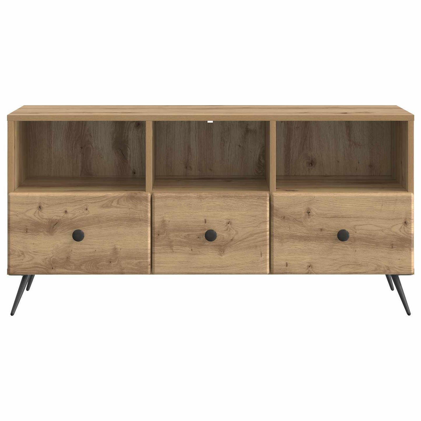 TV szekrény 102 x 34,5 x 50 cm Kézműves Tölgy Szerelt Fa