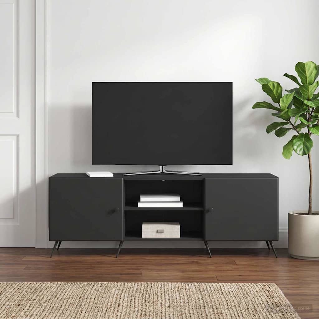 TV szekrény Fekete 150 x 31 x 50 cm Szerelt Fa