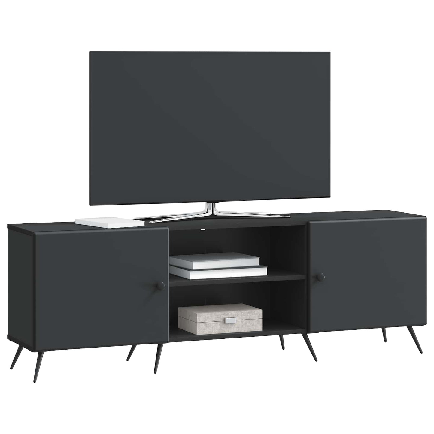 TV szekrény Fekete 150 x 31 x 50 cm Szerelt Fa