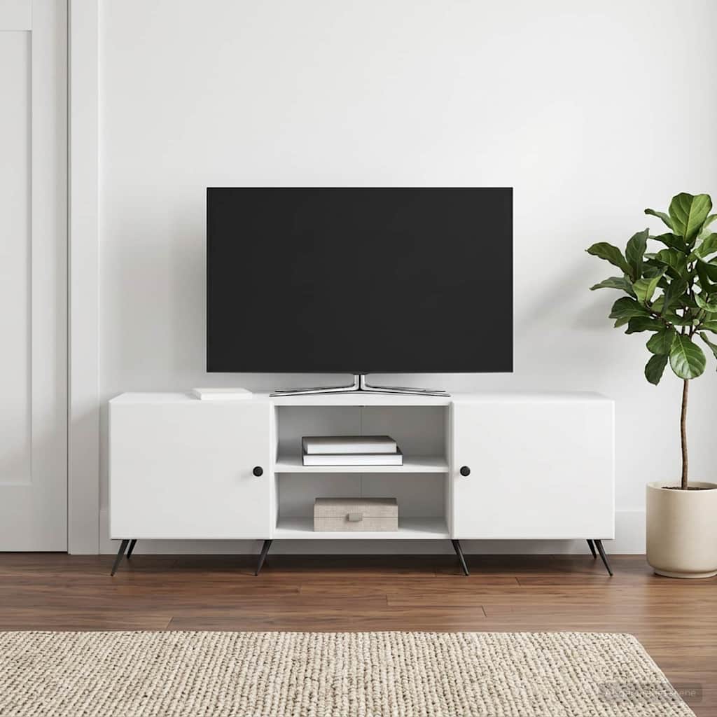 TV szekrény Magasfényű Fehér 150 x 31 x 50 cm Szerelt Fa