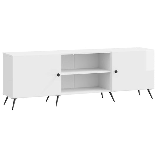TV szekrény Magasfényű Fehér 150 x 31 x 50 cm Szerelt Fa