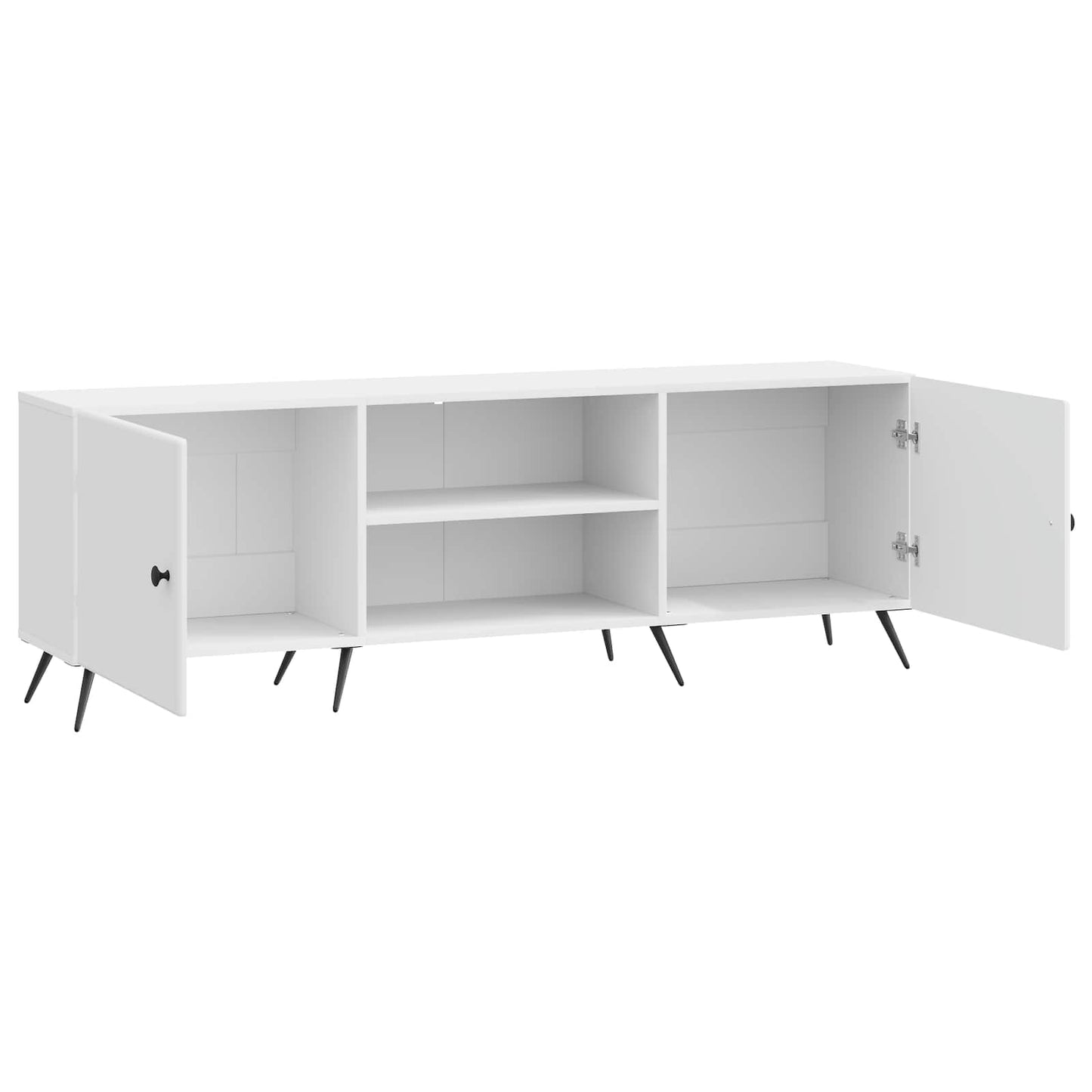 TV szekrény Magasfényű Fehér 150 x 31 x 50 cm Szerelt Fa