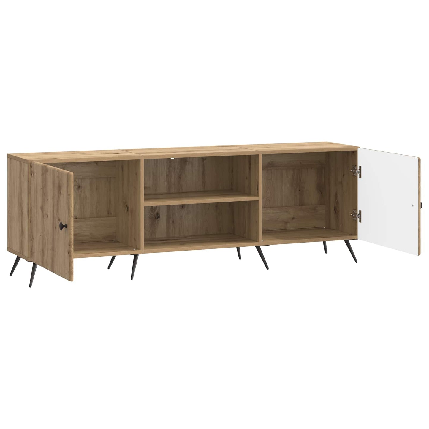 TV szekrény 150 x 31 x 50 cm Kézműves Tölgy Szerelt Fa