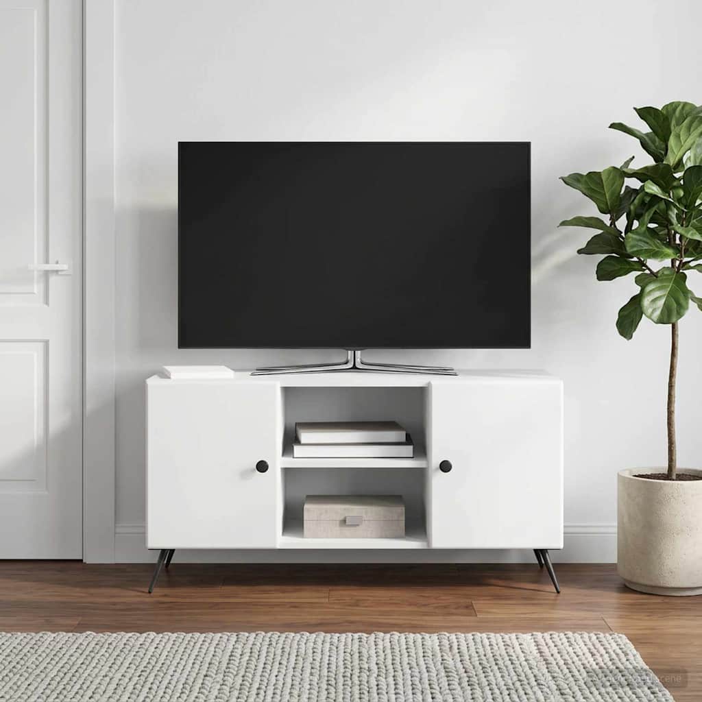 TV szekrény Fehér 102 x 34,5 x 50 cm Szerelt Fa