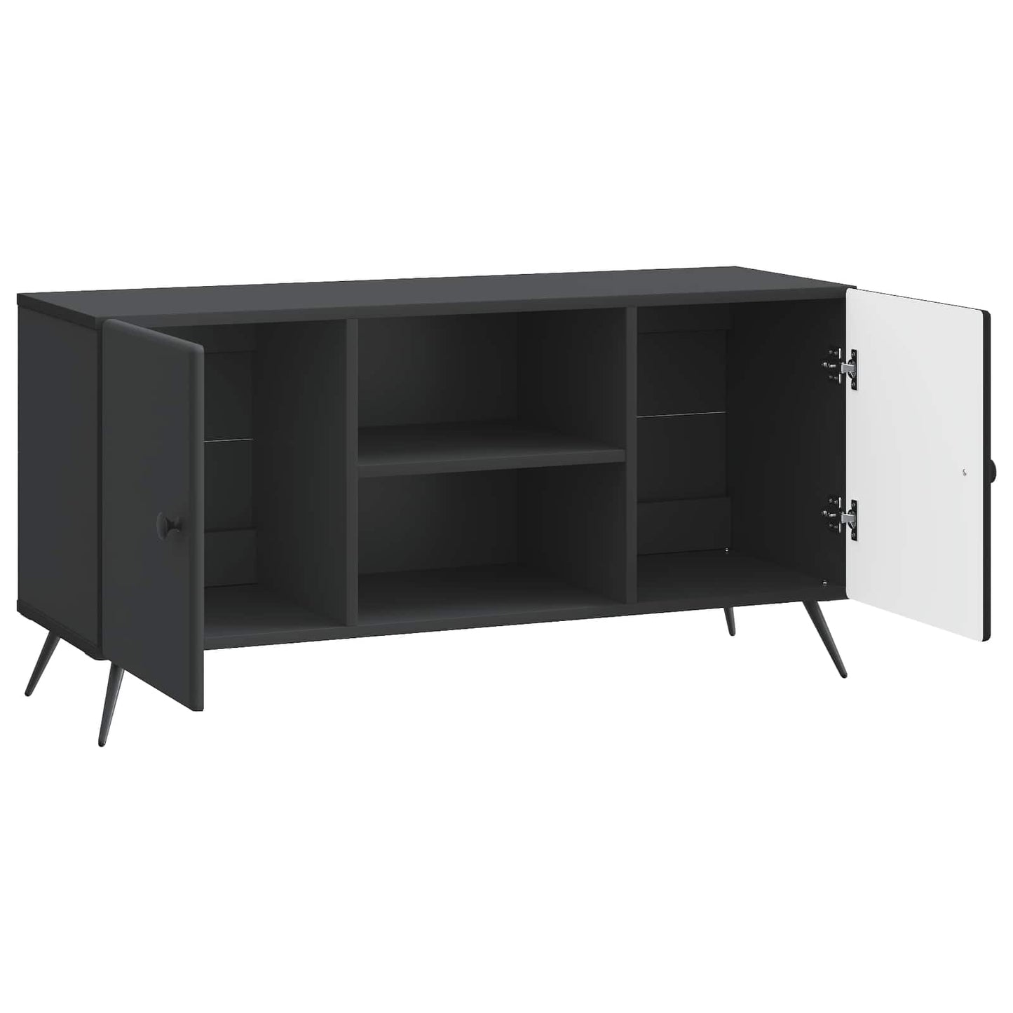 TV szekrény Fekete 102 x 34,5 x 50 cm Szerelt Fa
