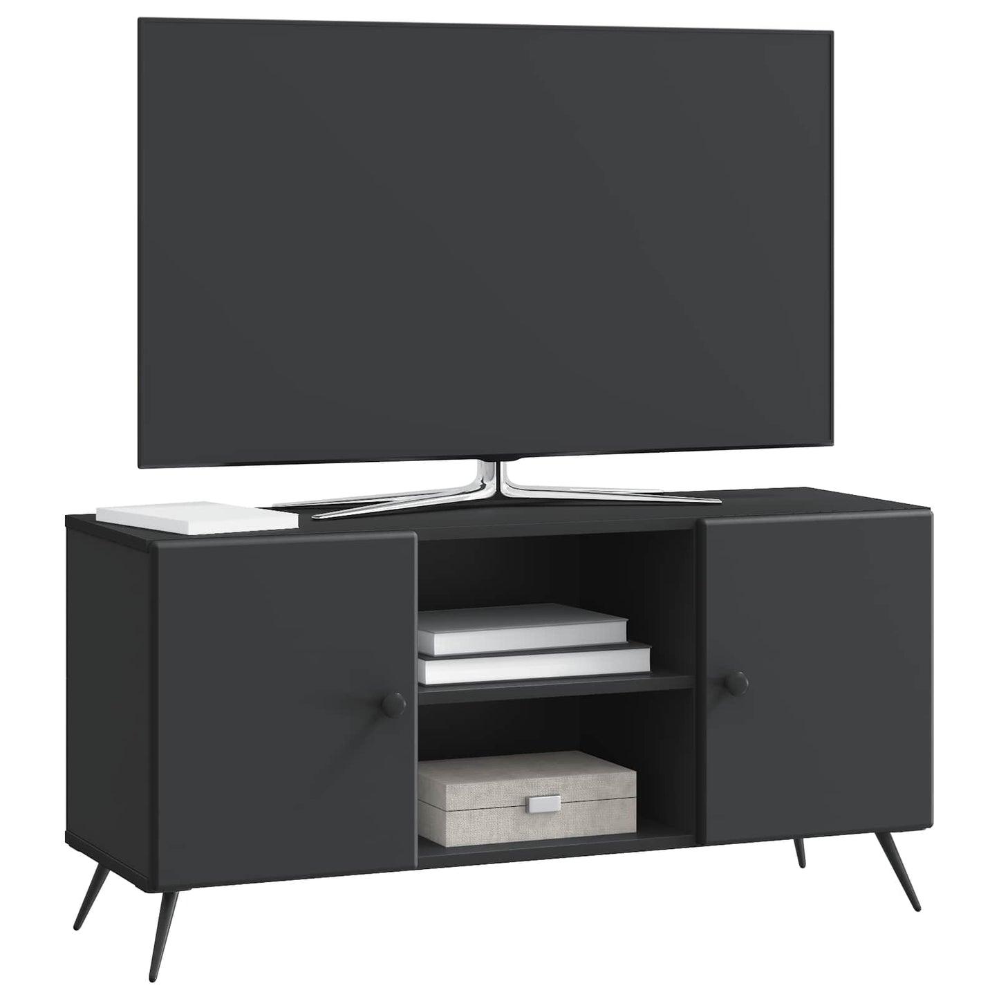 TV szekrény Fekete 102 x 34,5 x 50 cm Szerelt Fa