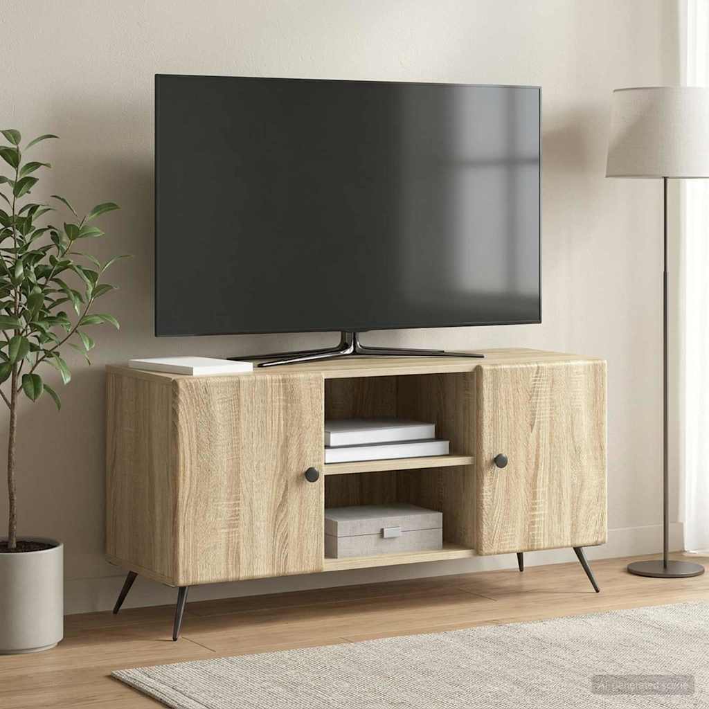 TV szekrény Sonoma Tölgy 102 x 34,5 x 50 cm Szerelt Fa