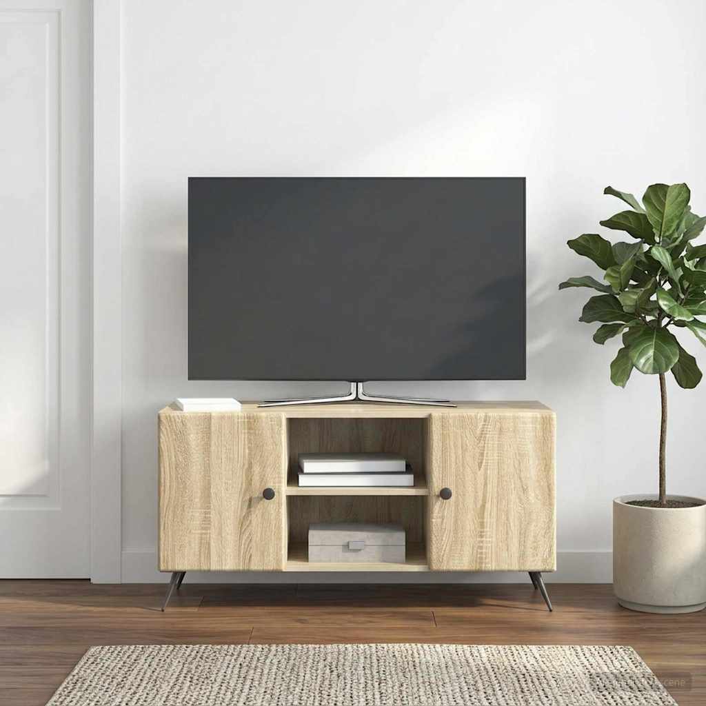 TV szekrény Sonoma Tölgy 102 x 34,5 x 50 cm Szerelt Fa