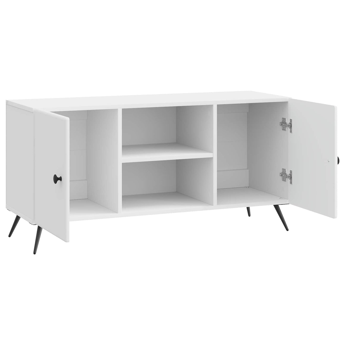 TV szekrény Magasfényű Fehér 102 x 34,5 x 50 cm Szerelt Fa