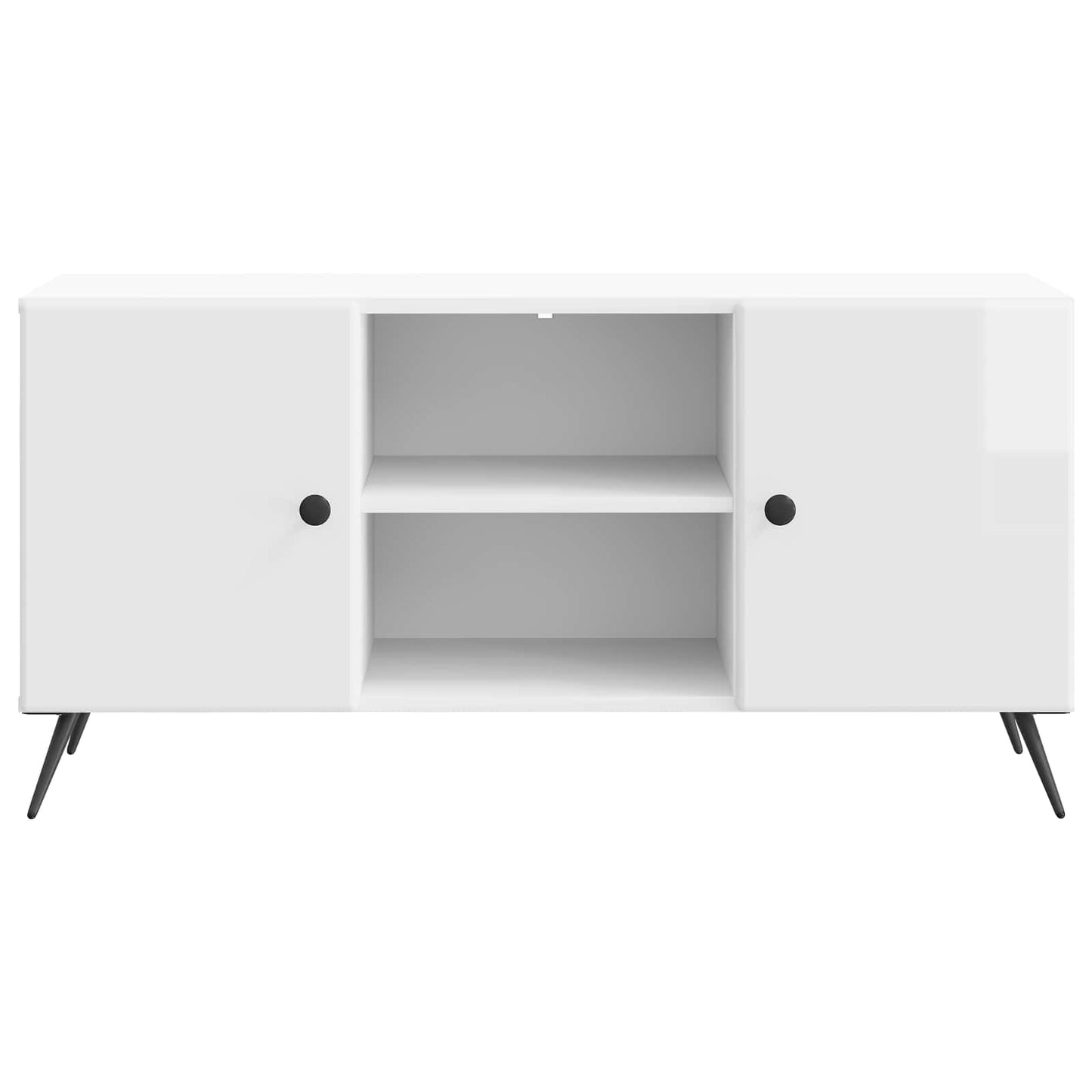 TV szekrény Magasfényű Fehér 102 x 34,5 x 50 cm Szerelt Fa