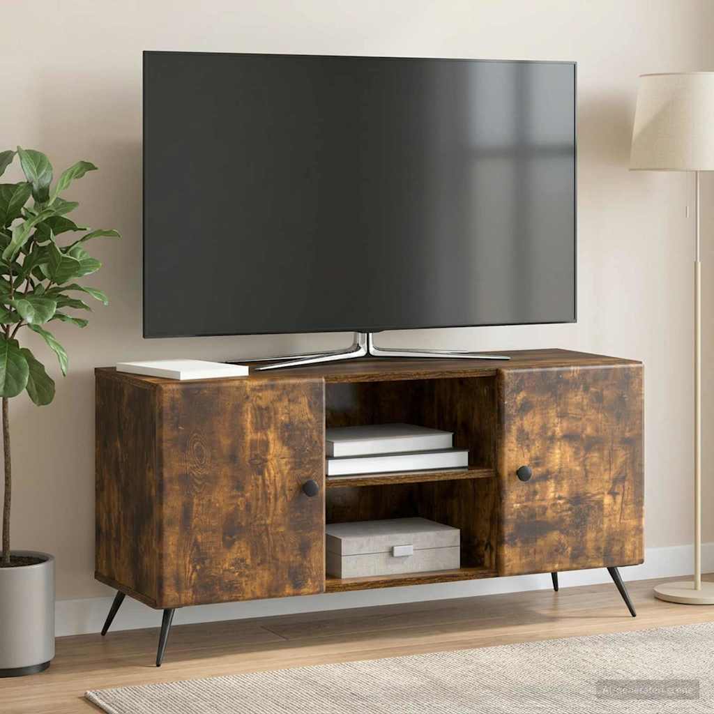 TV szekrény Füstös Tölgy 102 x 34,5 x 50 cm Szerelt Fa