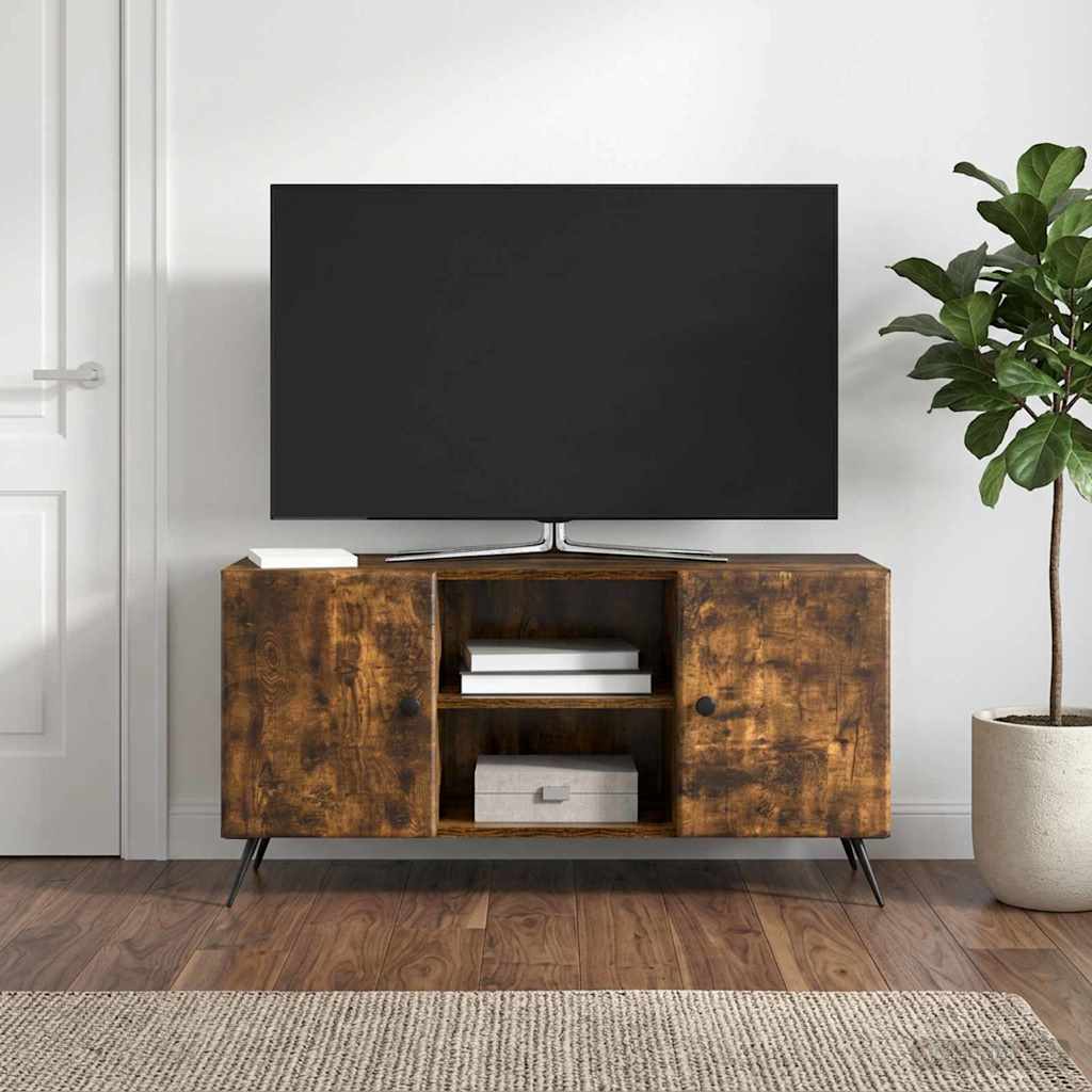 TV szekrény Füstös Tölgy 102 x 34,5 x 50 cm Szerelt Fa