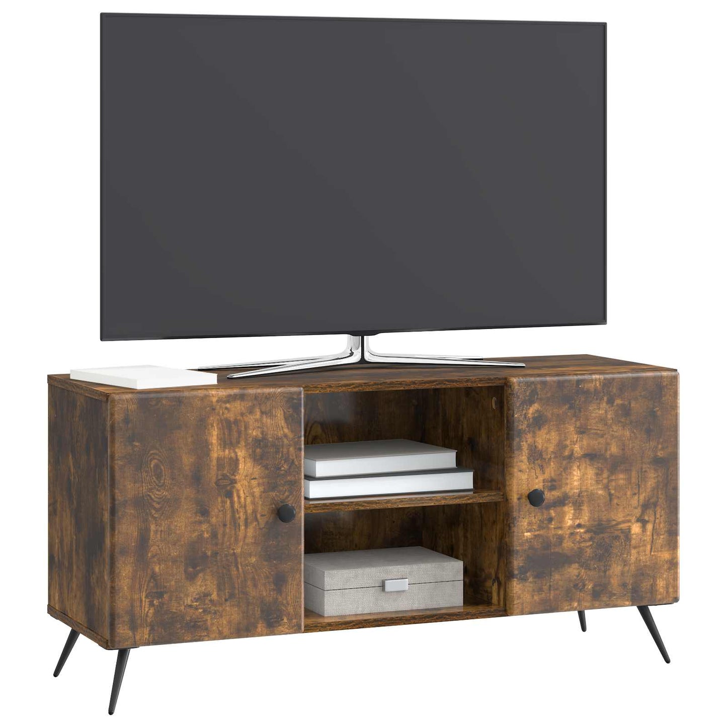 TV szekrény Füstös Tölgy 102 x 34,5 x 50 cm Szerelt Fa
