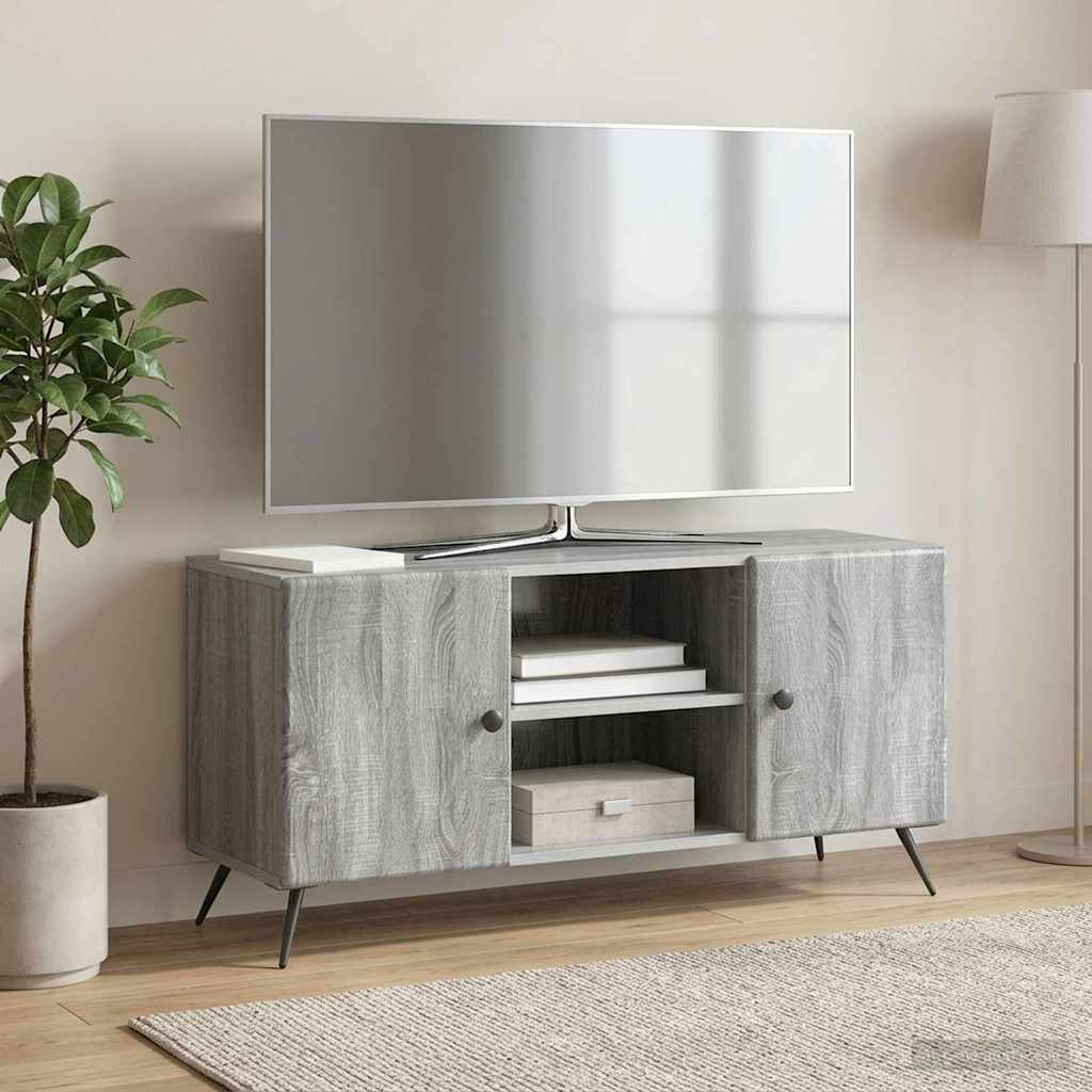 TV szekrény Szürke Sonoma 102 x 34,5 x 50 cm Szerelt Fa