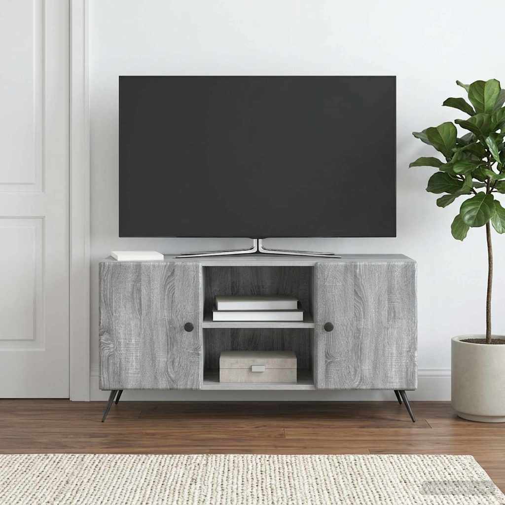 TV szekrény Szürke Sonoma 102 x 34,5 x 50 cm Szerelt Fa