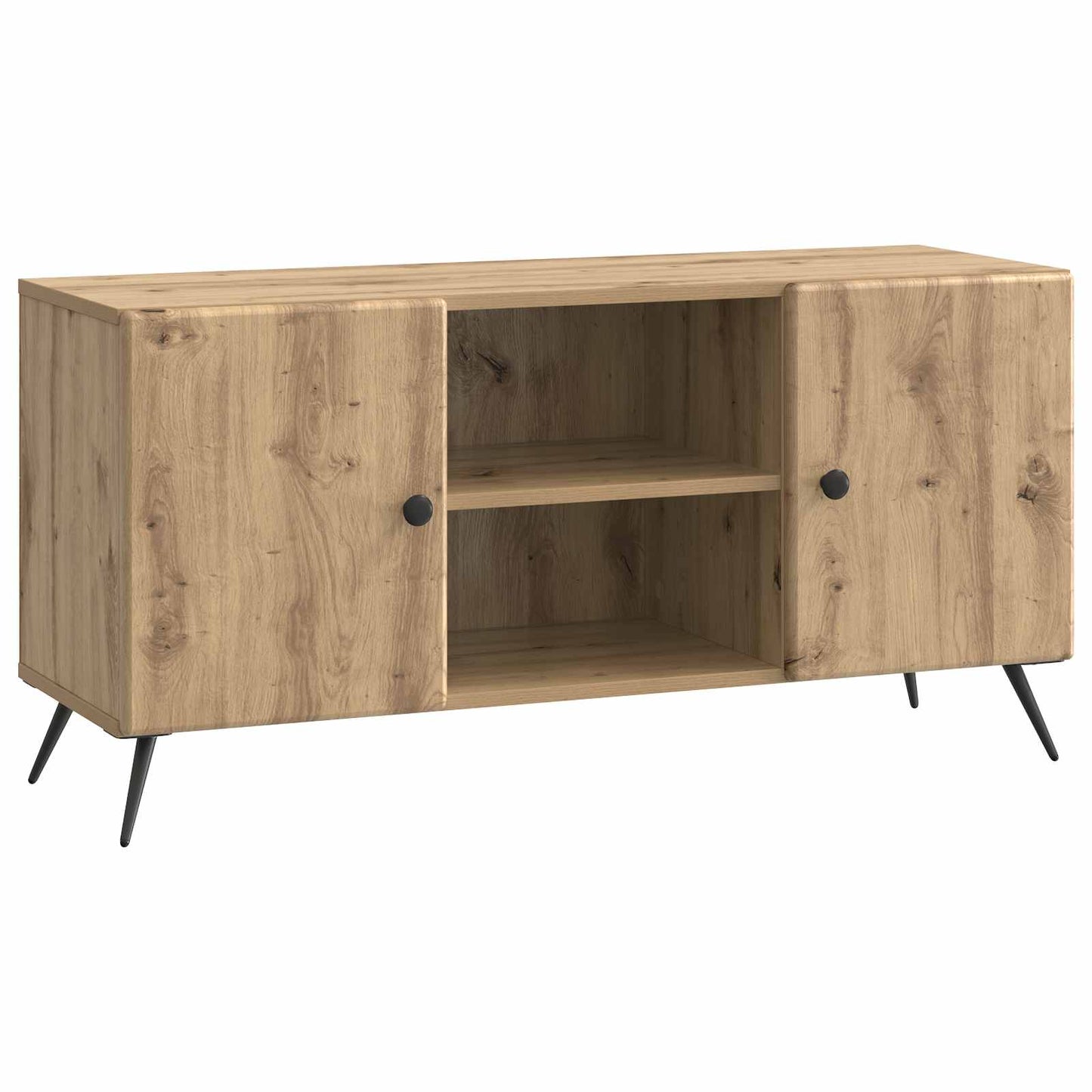 TV szekrény 102 x 34,5 x 50 cm Kézműves Tölgy Szerelt Fa