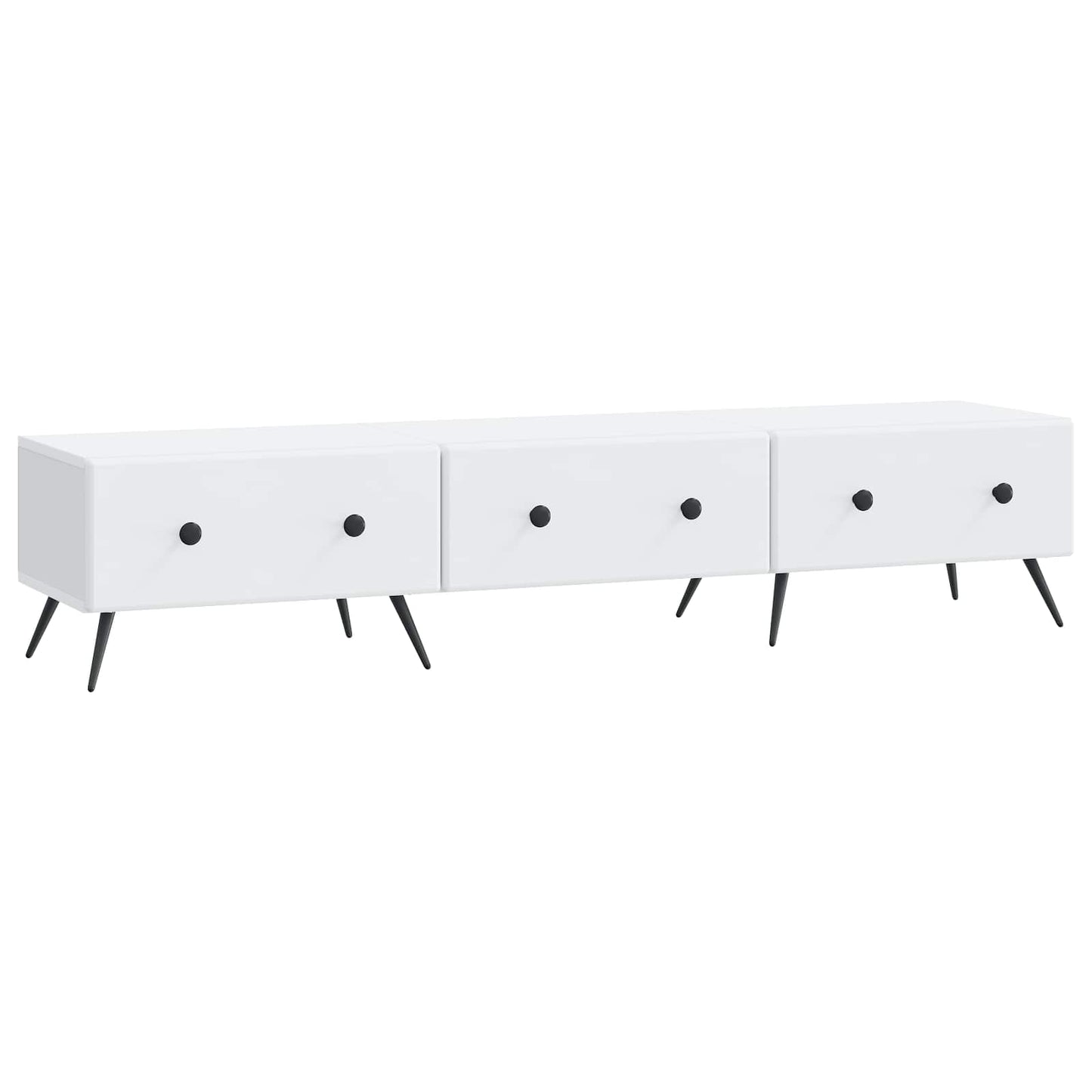 TV szekrény fiókkal Fehér 147 x 34,5 x 30 cm Szerelt Fa