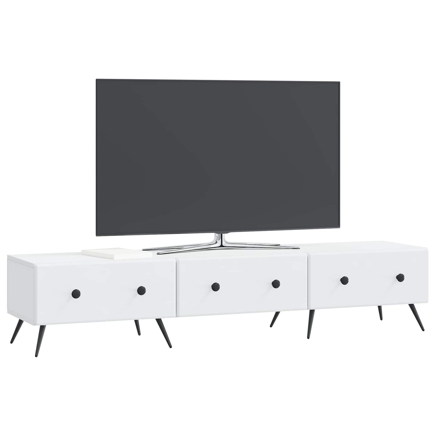 TV szekrény fiókkal Fehér 147 x 34,5 x 30 cm Szerelt Fa