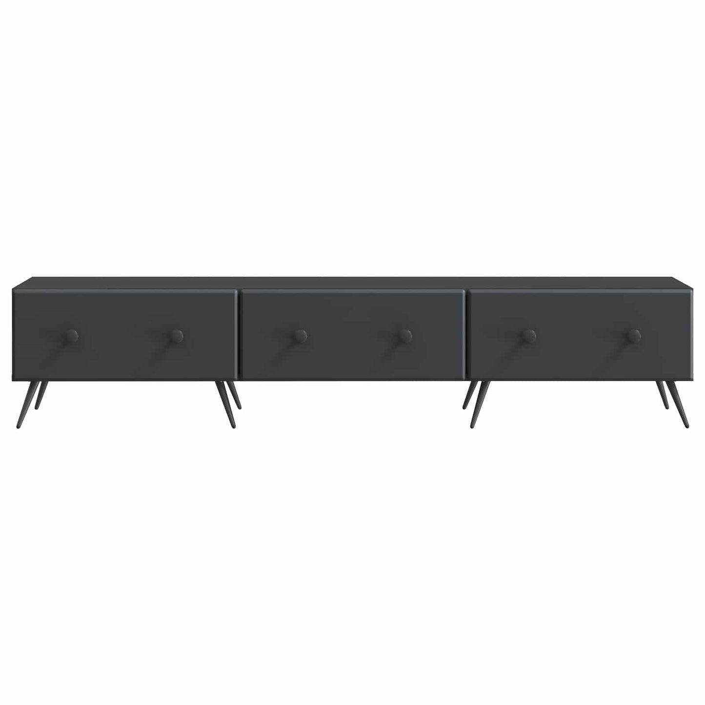 TV szekrény fiókkal Fekete 147 x 34,5 x 30 cm Szerelt Fa