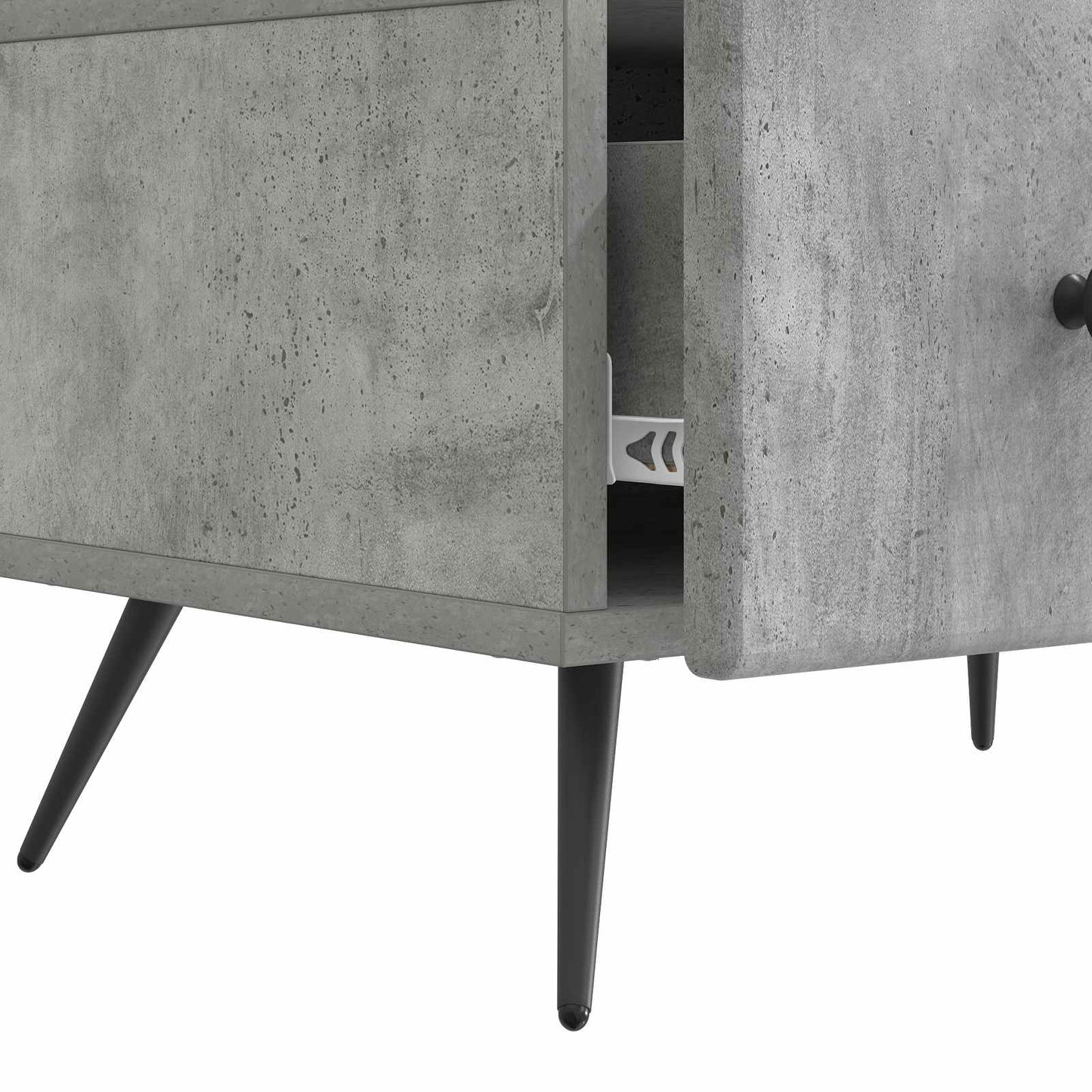 TV szekrény fiókkal Betonszürke 147 x 34,5 x 30 cm Szerelt Fa
