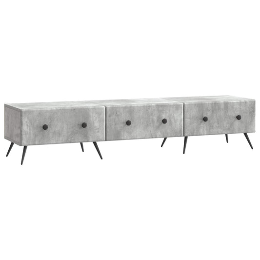 TV szekrény fiókkal Betonszürke 147 x 34,5 x 30 cm Szerelt Fa