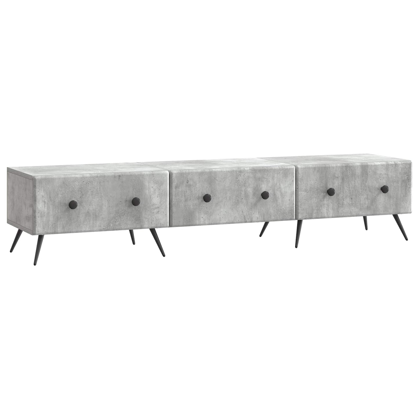 TV szekrény fiókkal Betonszürke 147 x 34,5 x 30 cm Szerelt Fa