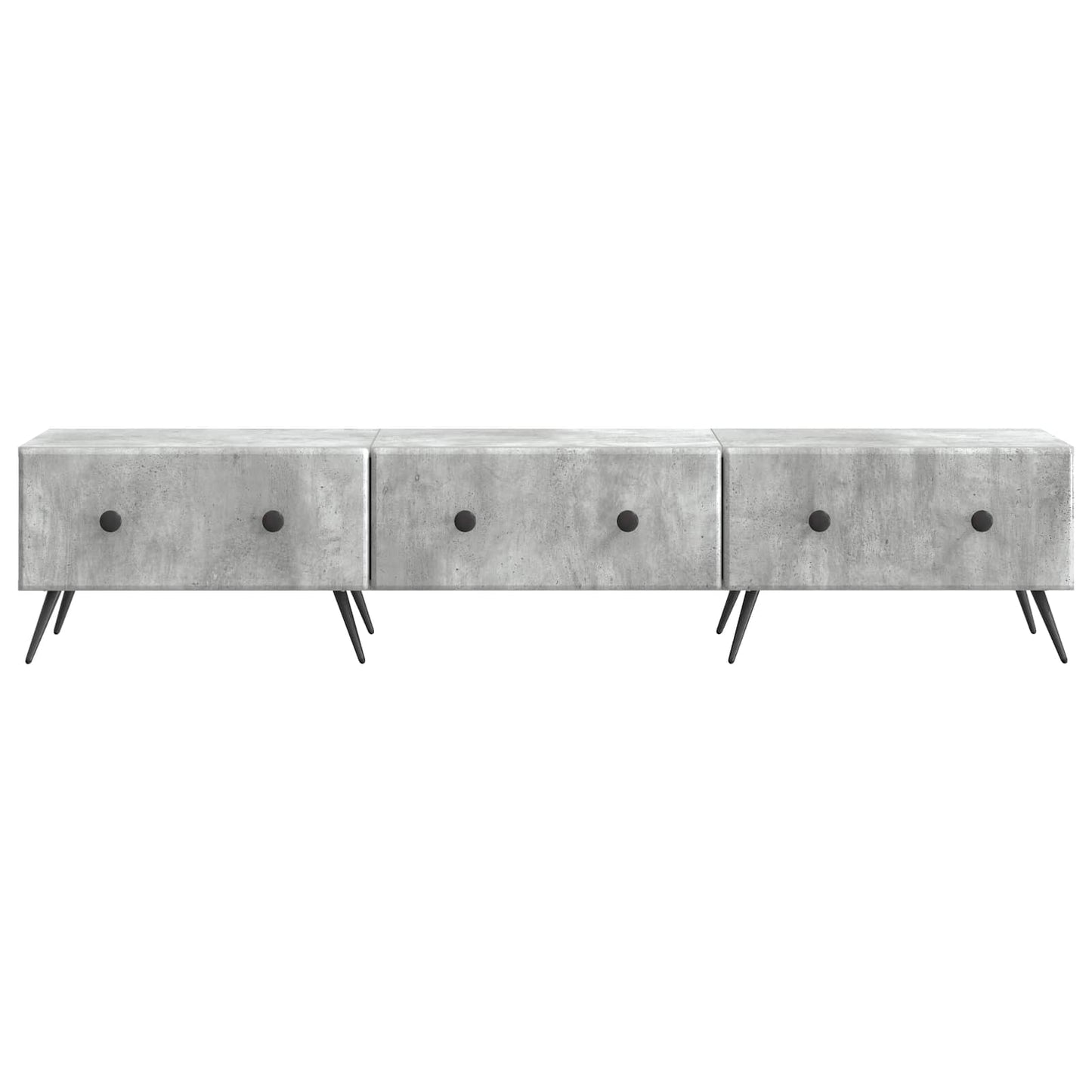 TV szekrény fiókkal Betonszürke 147 x 34,5 x 30 cm Szerelt Fa