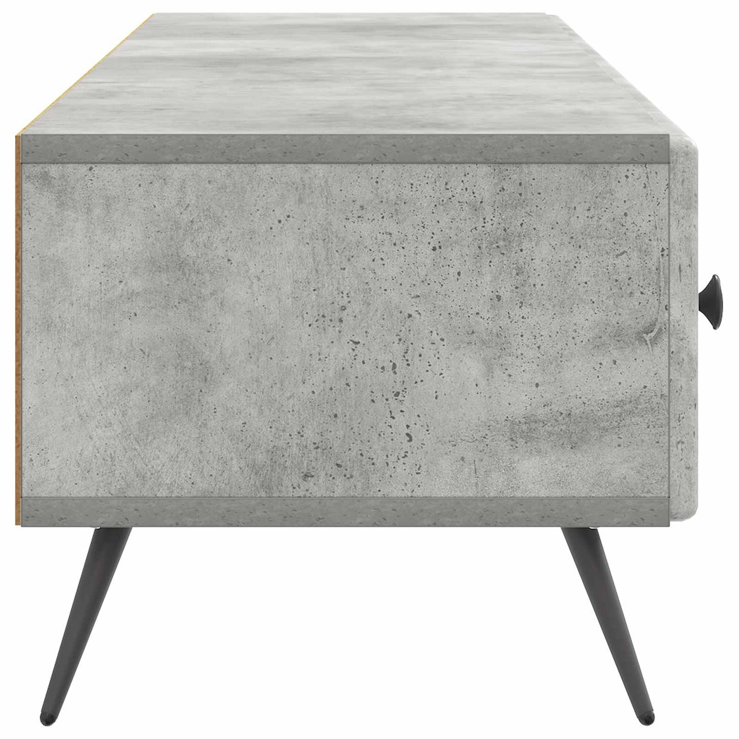 TV szekrény fiókkal Betonszürke 147 x 34,5 x 30 cm Szerelt Fa