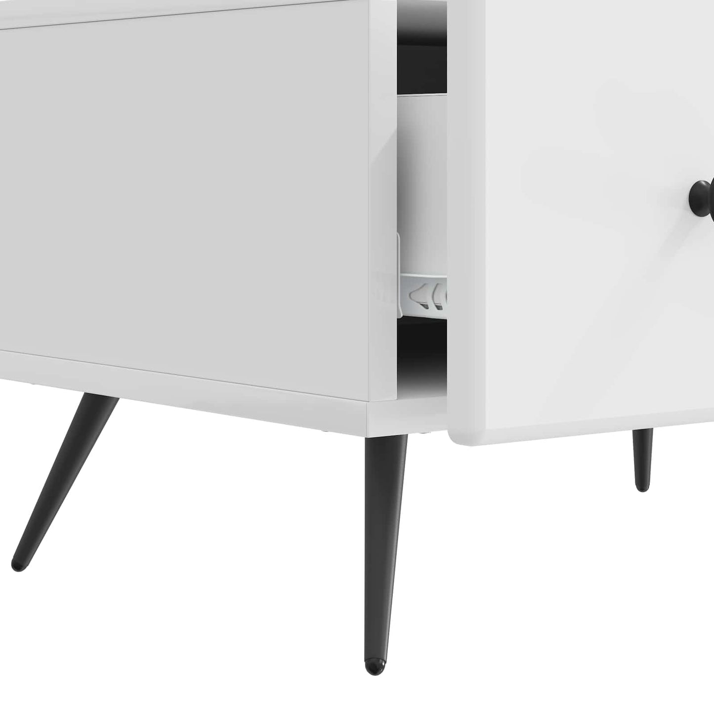 TV szekrény Magasfényű Fehér 147 x 34,5 x 30 cm Szerelt Fa