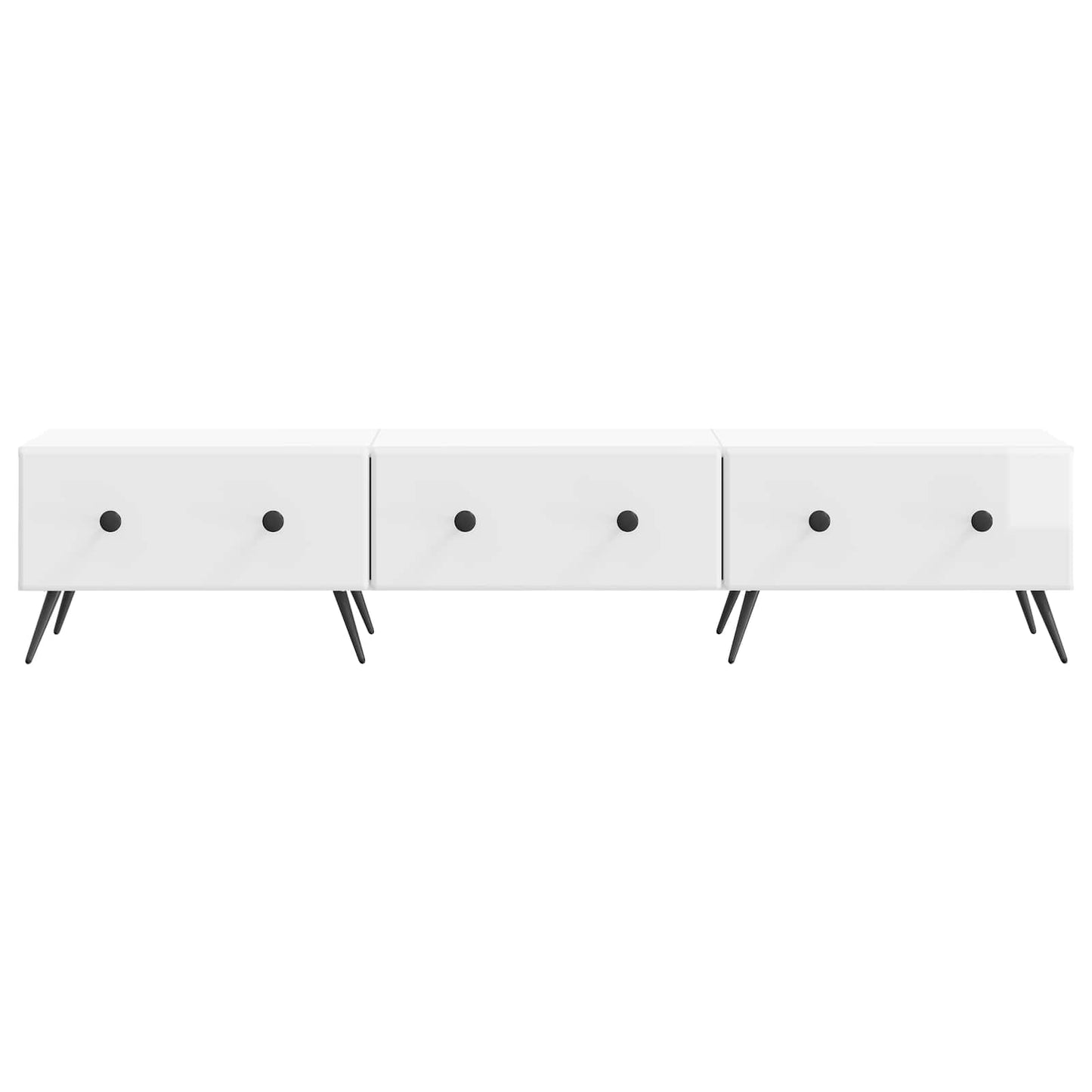 TV szekrény Magasfényű Fehér 147 x 34,5 x 30 cm Szerelt Fa