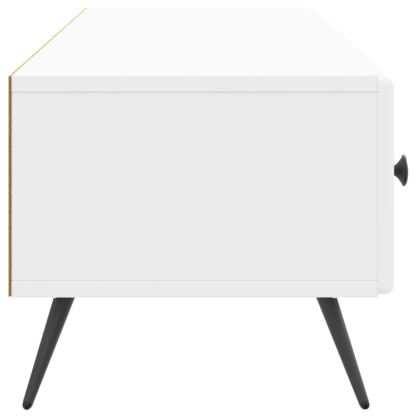 TV szekrény Magasfényű Fehér 147 x 34,5 x 30 cm Szerelt Fa