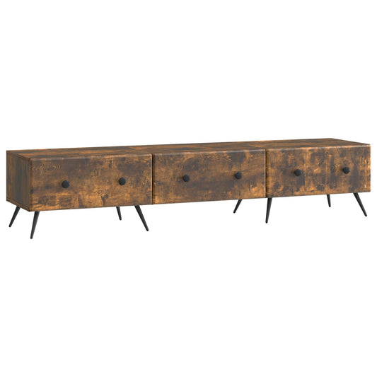 TV szekrény fiókkal Füstös Tölgy 147 x 34,5 x 30 cm Szerelt Fa