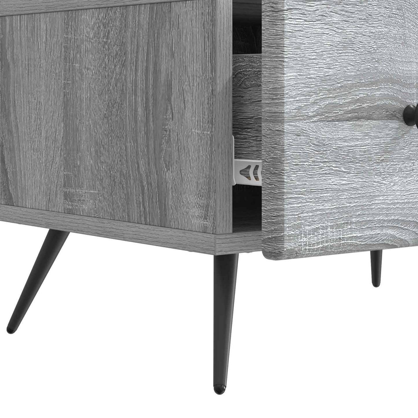 TV szekrény fiókkal Szürke Sonoma 147 x 34,5 x 30 cm Szerelt Fa