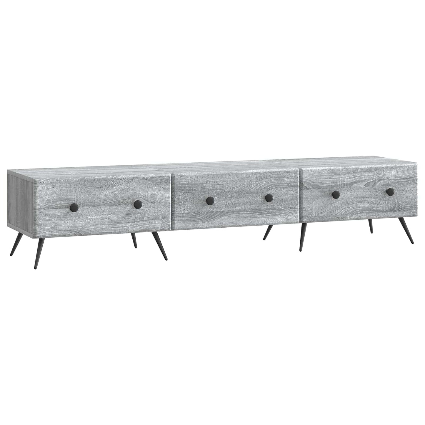 TV szekrény fiókkal Szürke Sonoma 147 x 34,5 x 30 cm Szerelt Fa