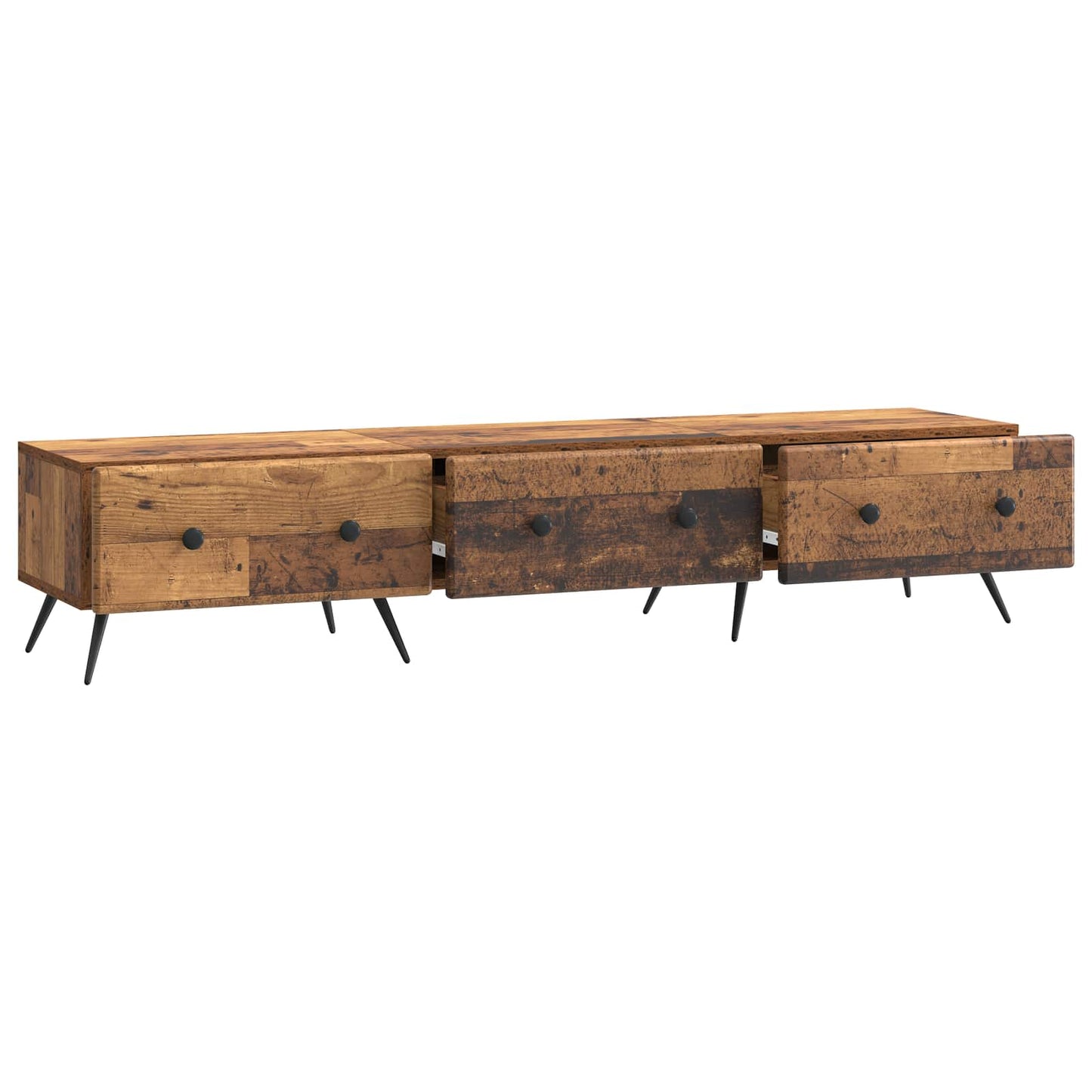 TV szekrény fiókkal Antik Fa 147 x 34,5 x 30 cm Szerelt Fa