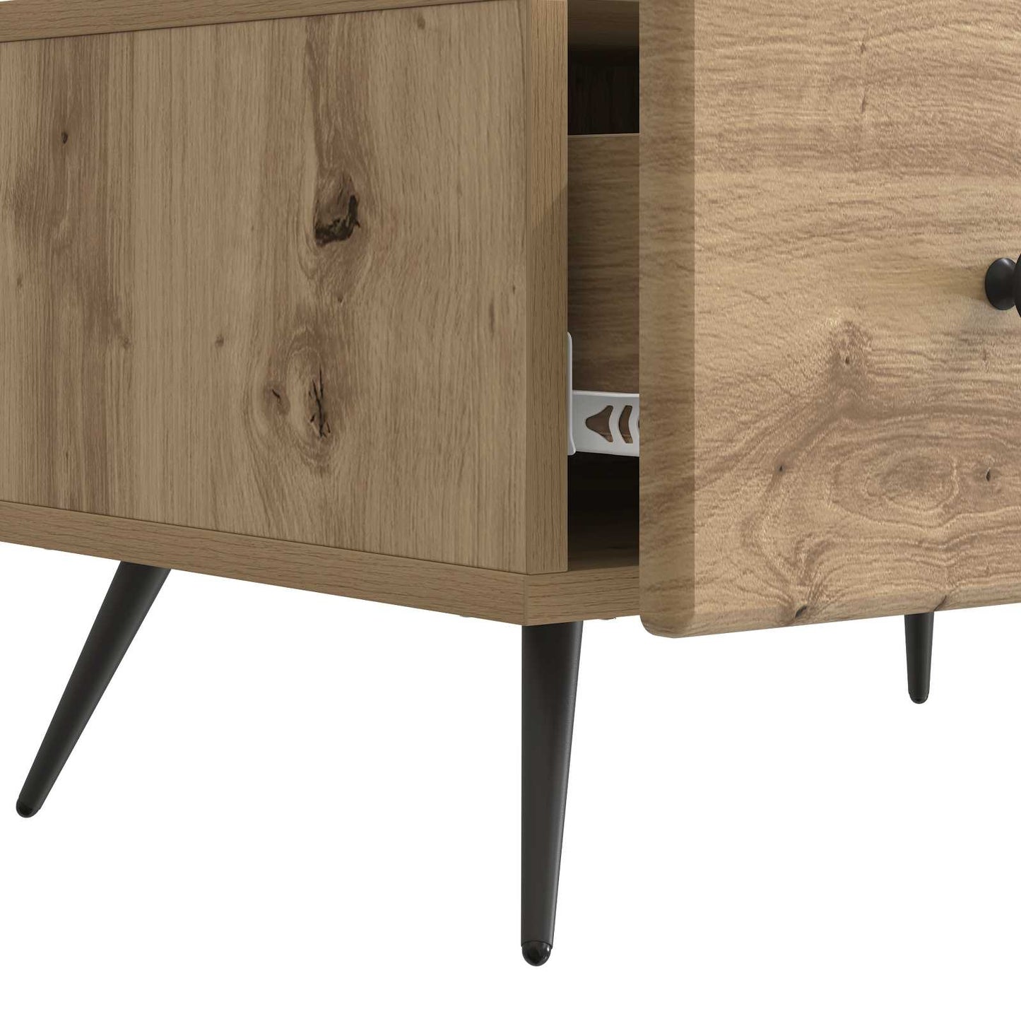 TV szekrény 147 x 34,5 x 30 cm Kézműves Tölgy Szerelt Fa