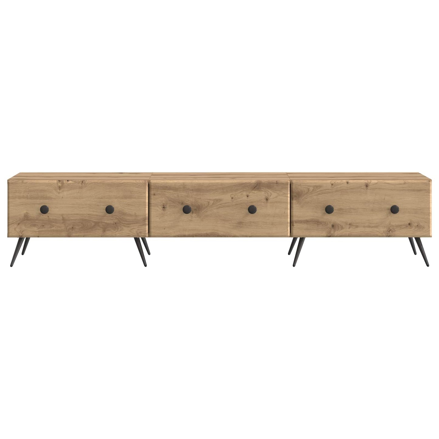 TV szekrény 147 x 34,5 x 30 cm Kézműves Tölgy Szerelt Fa
