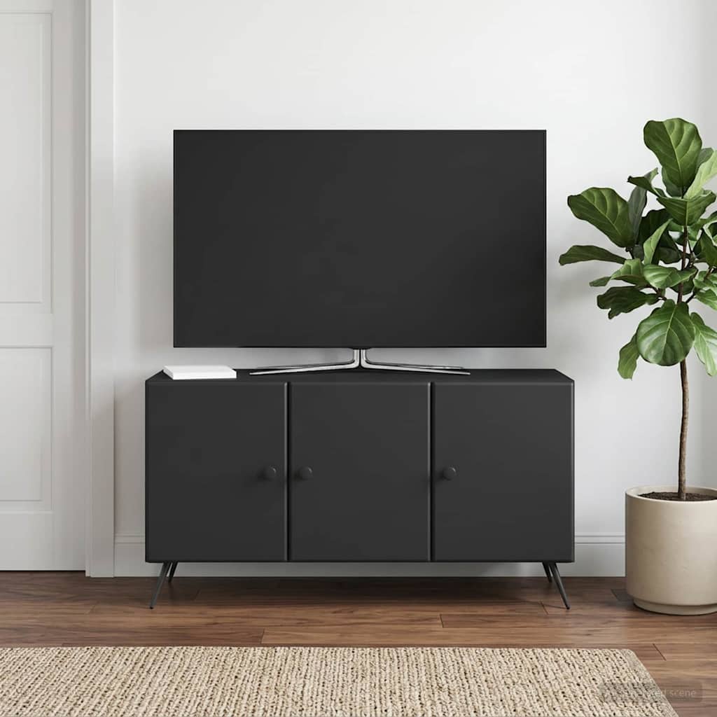 TV szekrény Fekete 99 x 34,5 x 50 cm Szerelt Fa