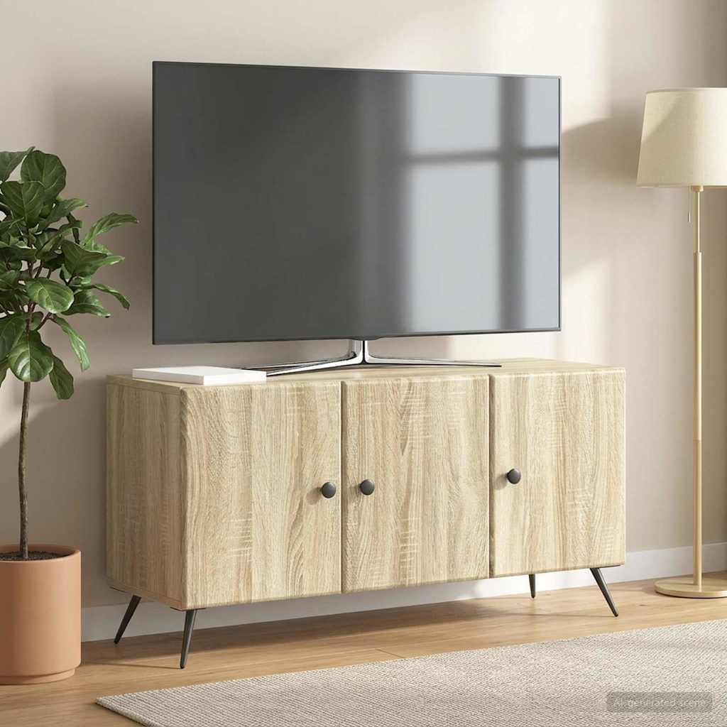 TV szekrény Sonoma Tölgy 99 x 34,5 x 50 cm Szerelt Fa