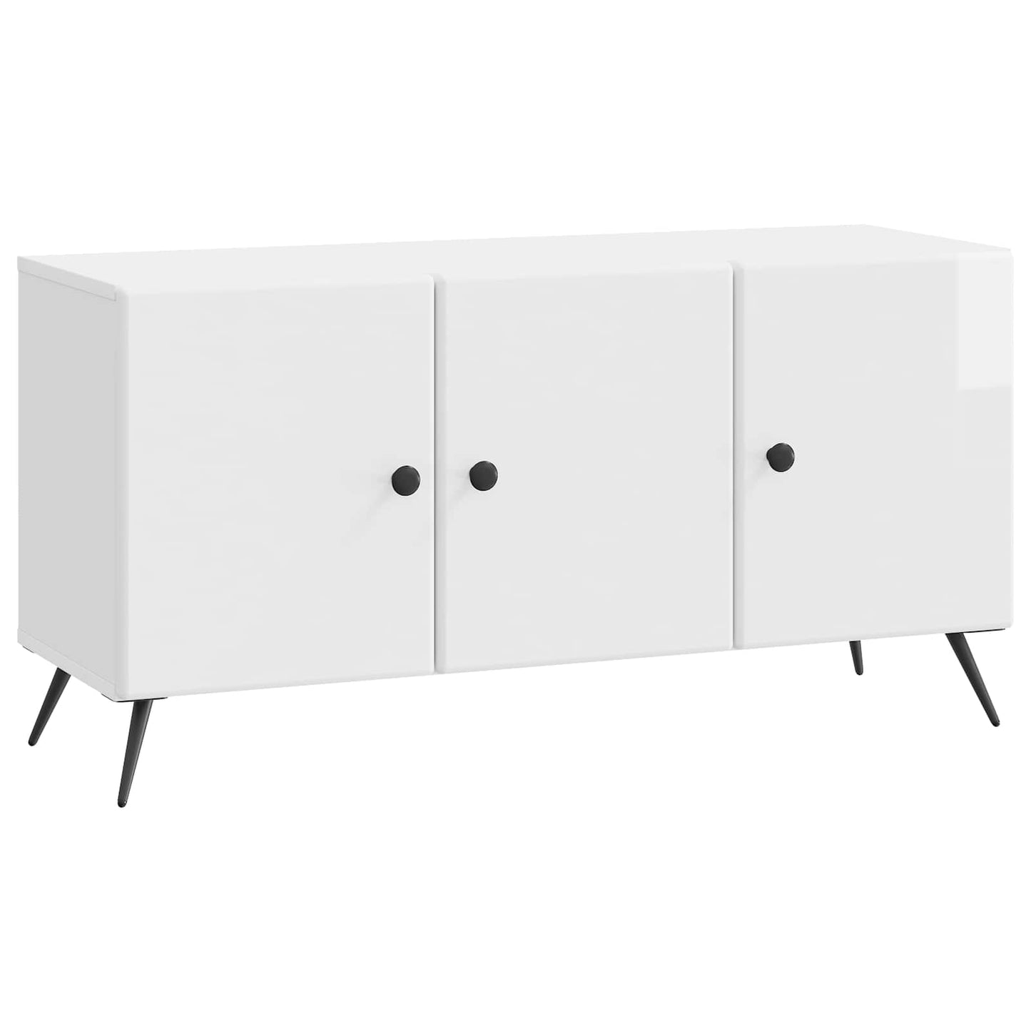 TV szekrény Magasfényű Fehér 99 x 34,5 x 50 cm Szerelt Fa