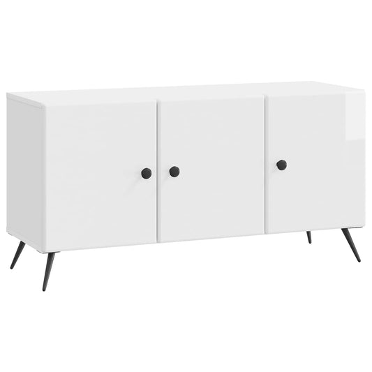 TV szekrény Magasfényű Fehér 99 x 34,5 x 50 cm Szerelt Fa