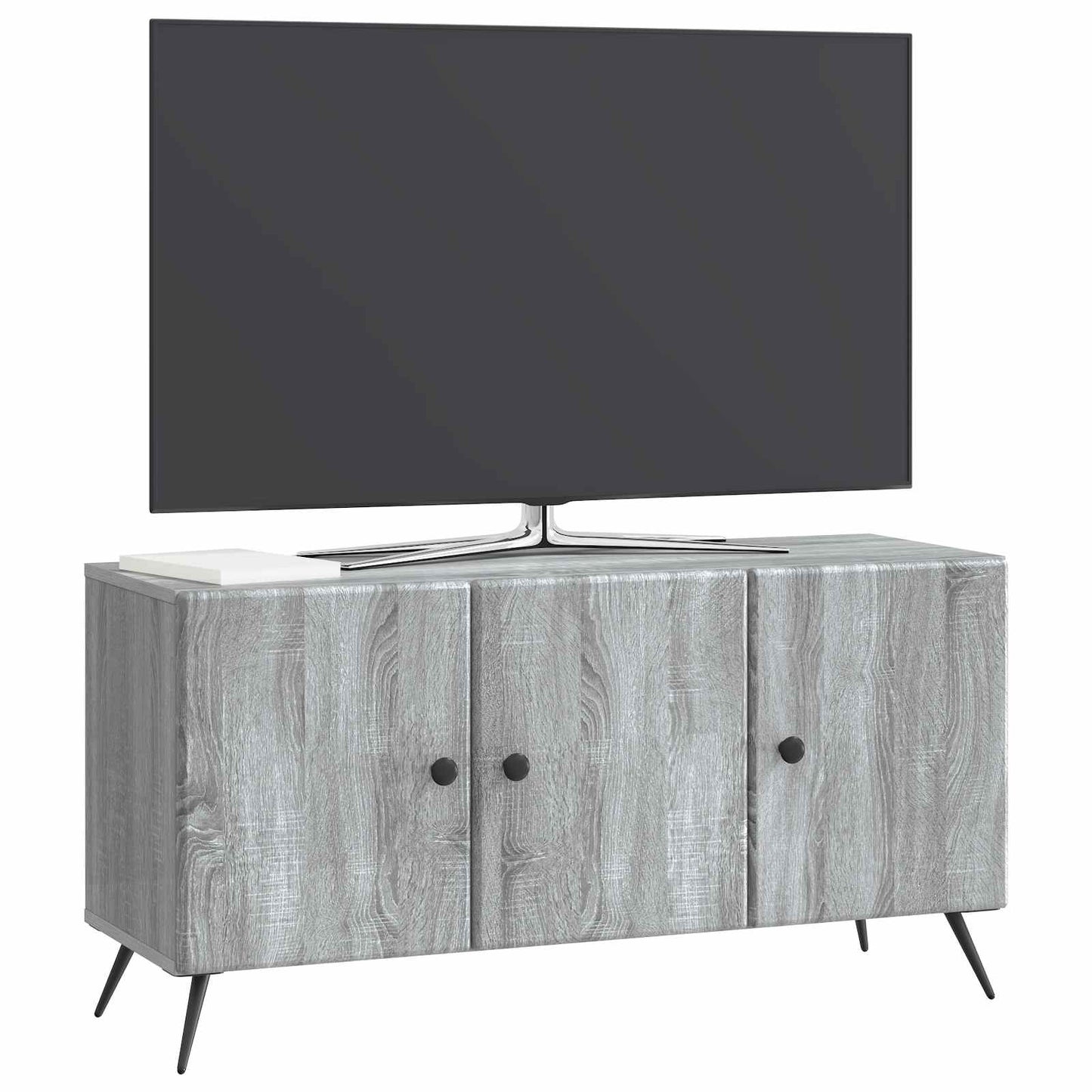 TV szekrény Szürke Sonoma 99 x 34,5 x 50 cm Szerelt Fa