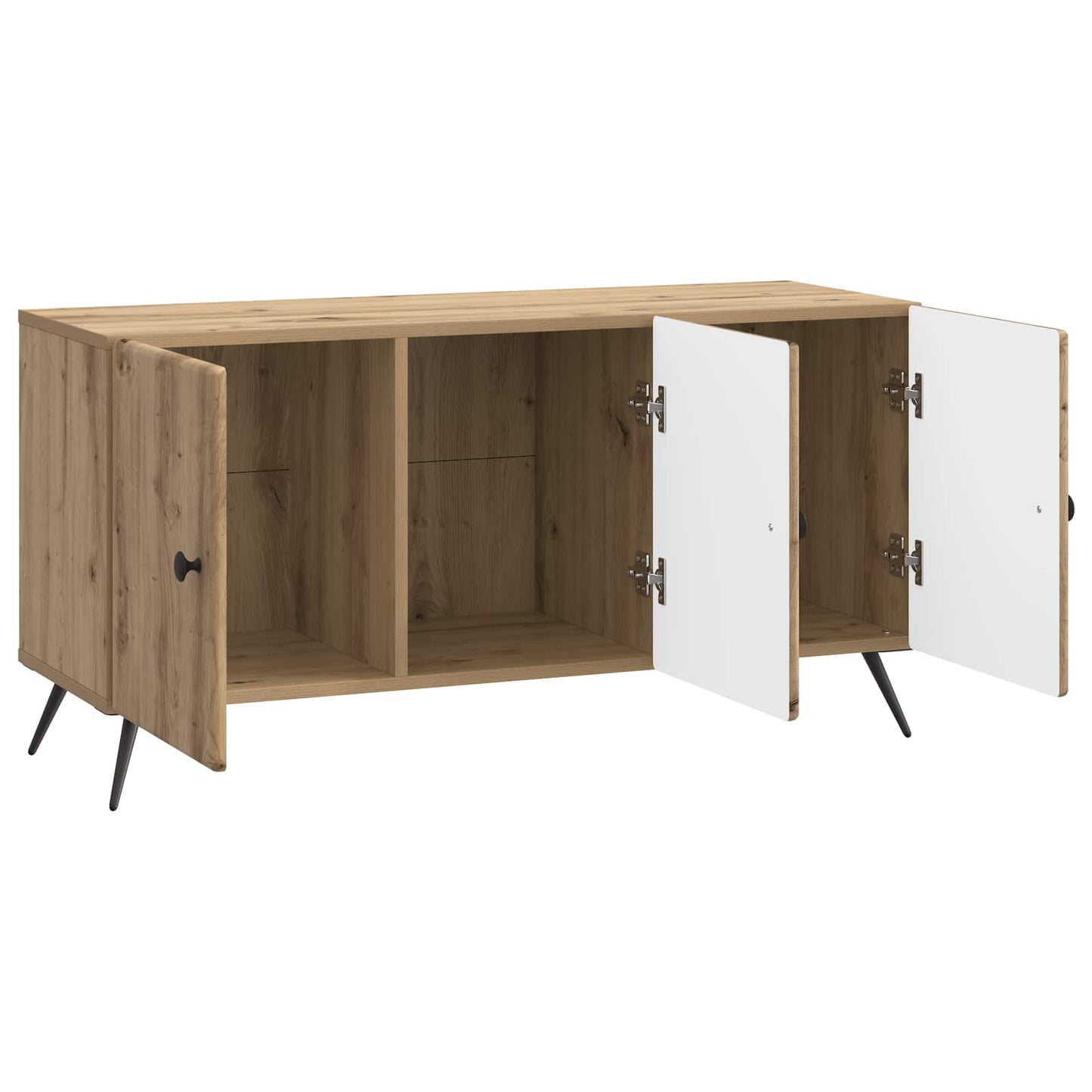 TV szekrény 99 x 34,5 x 50 cm Kézműves Tölgy Szerelt Fa