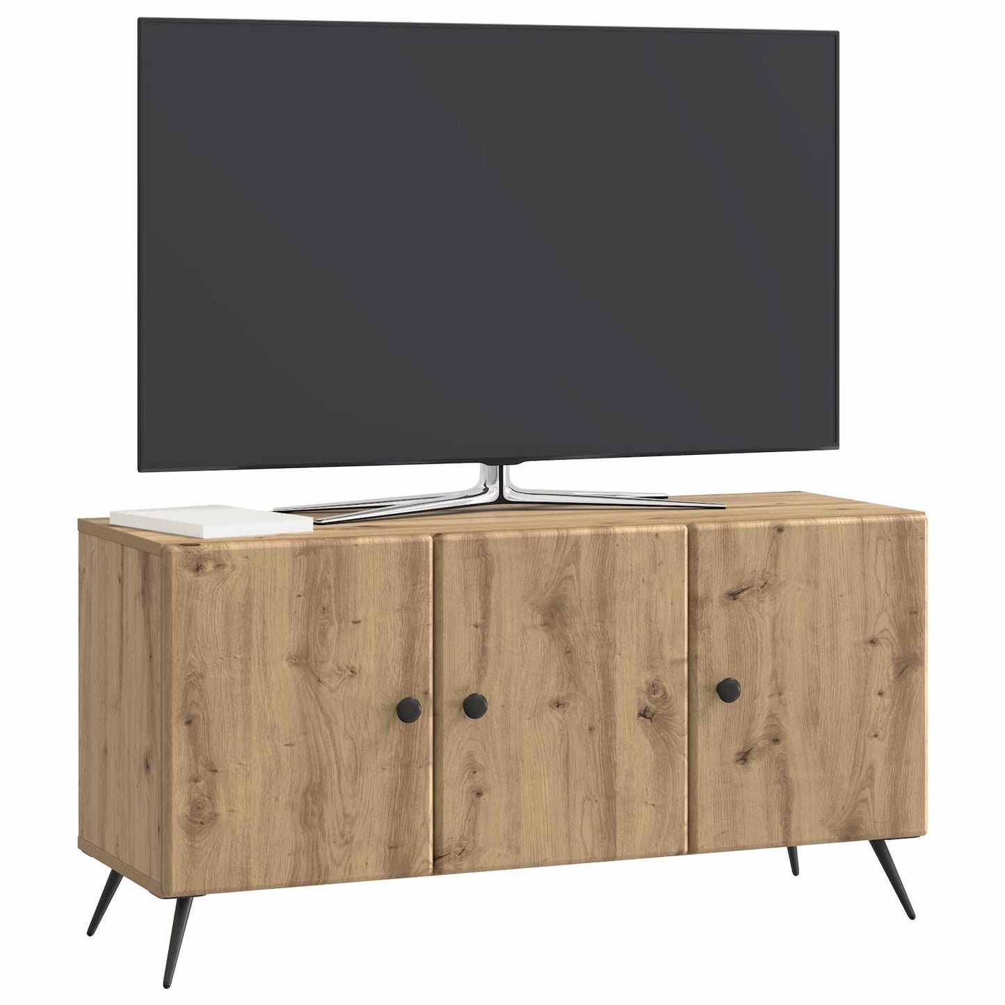 TV szekrény 99 x 34,5 x 50 cm Kézműves Tölgy Szerelt Fa