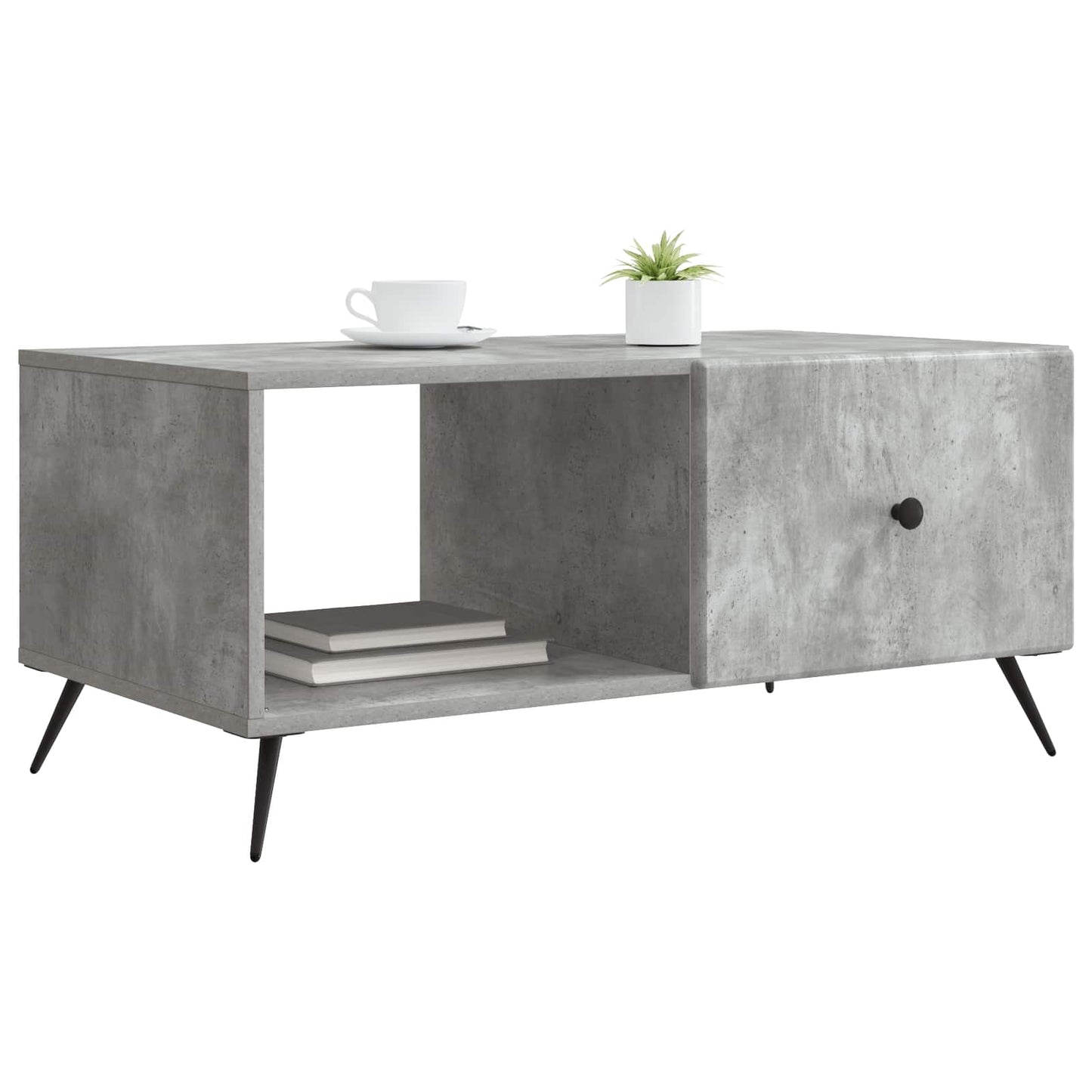 Dohányzóasztal Betonszürke 90 x 50 x 40 cm Szerelt Fa