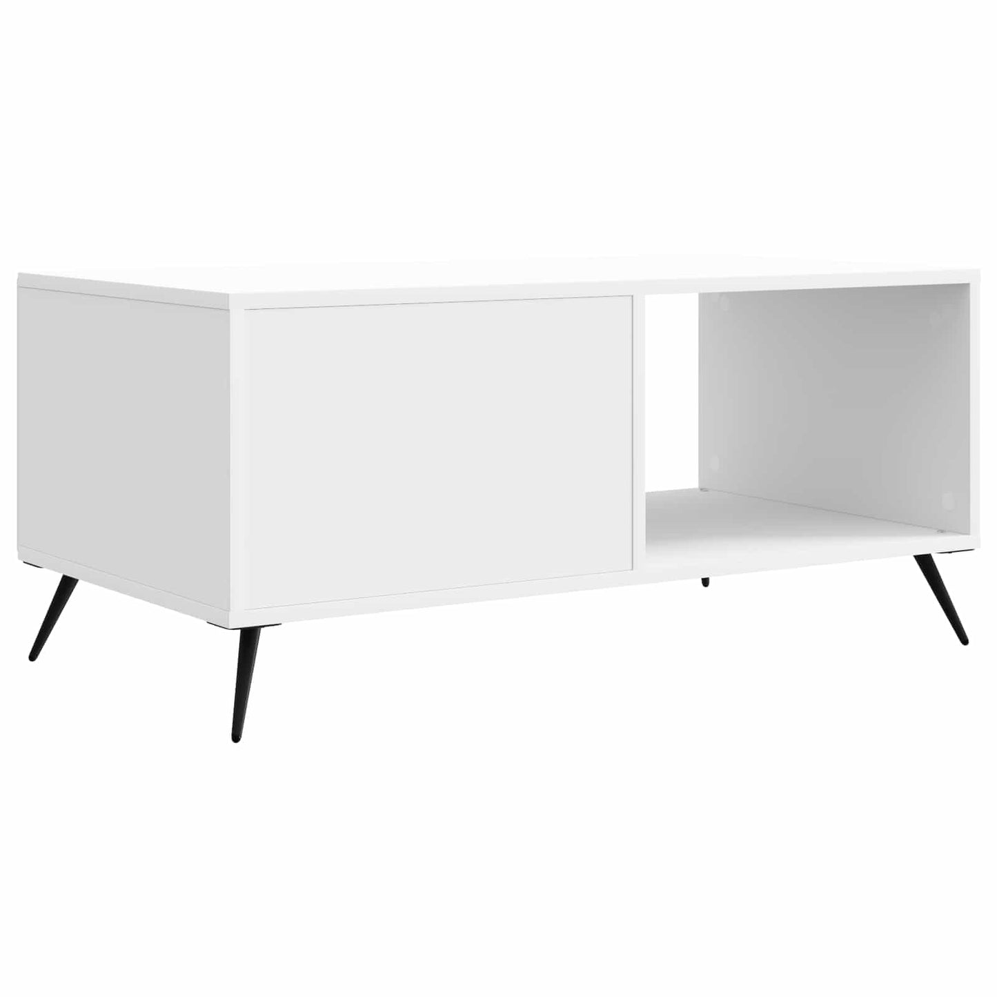 Dohányzóasztal Magasfényű Fehér 90 x 50 x 40 cm Szerelt Fa