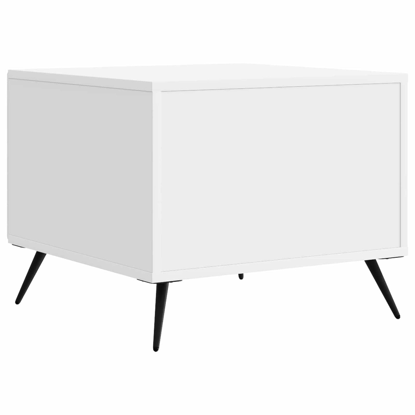 Dohányzóasztal Magasfényű Fehér 49 x 50 x 40 cm Szerelt Fa